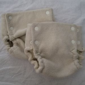 2 small babeegreens Wool cover cloth diapers